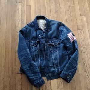 Denim Supply sherpa line denim jacket size small
